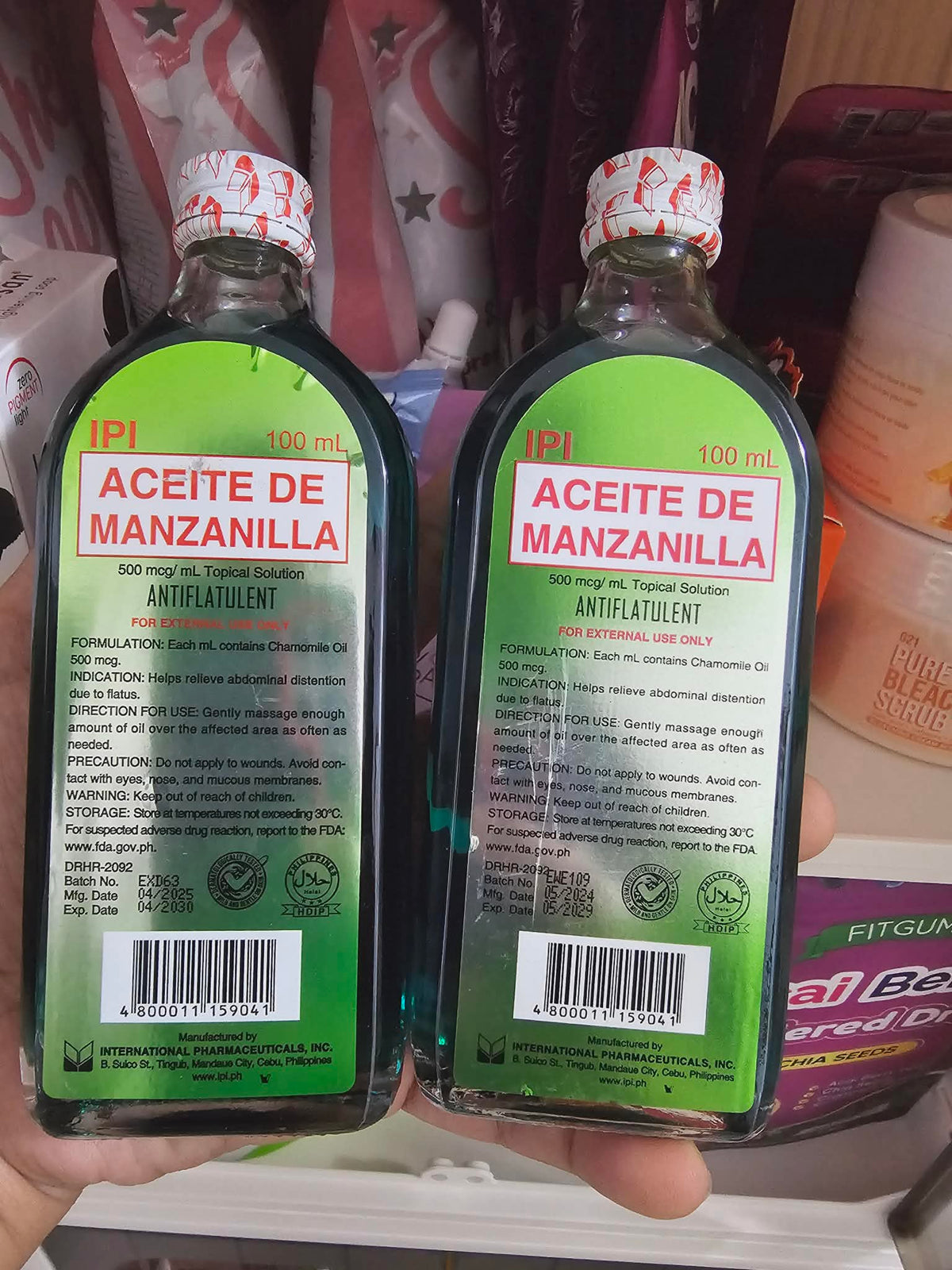 Aceite de manzanilla